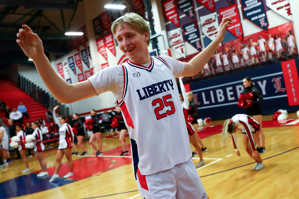 Liberty forward Tyler Bright (25) is announced in the starting lineup during the first half of ...