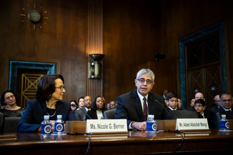 Circuit Court Judge Nominee Adeel Abdullah Mangi testifies during a Senate Judiciary Committee ...