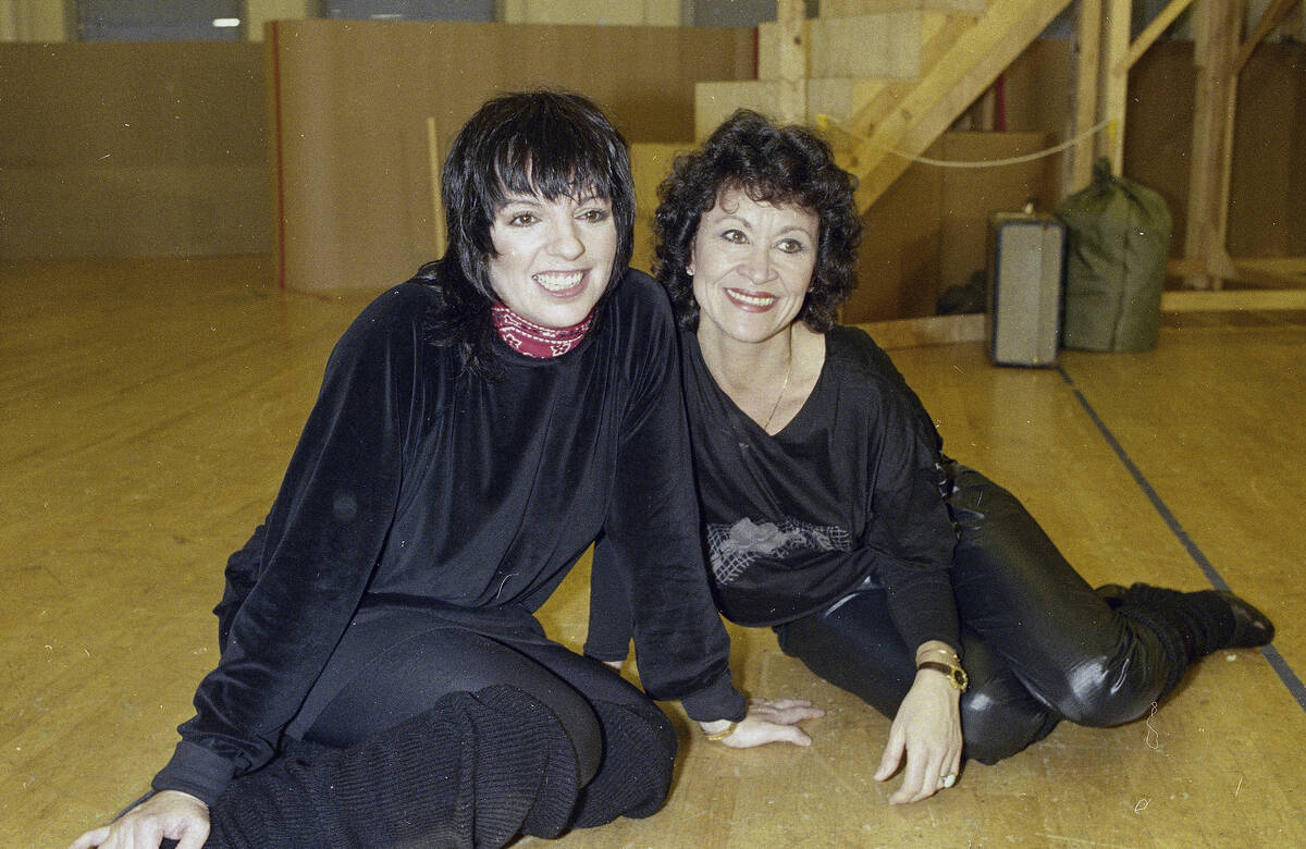 FILE - Actresses Chita Rivera, right, and Liza Minnelli, co-stars in the new musical "The ...