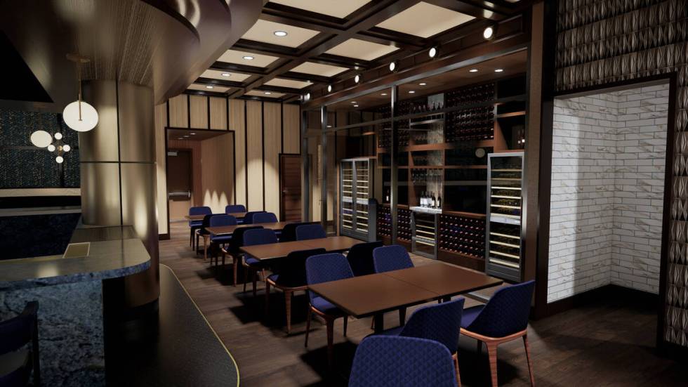 A rendering of the interior of Emmitt's Las Vegas, a restaurant, on the Strip, from football le ...