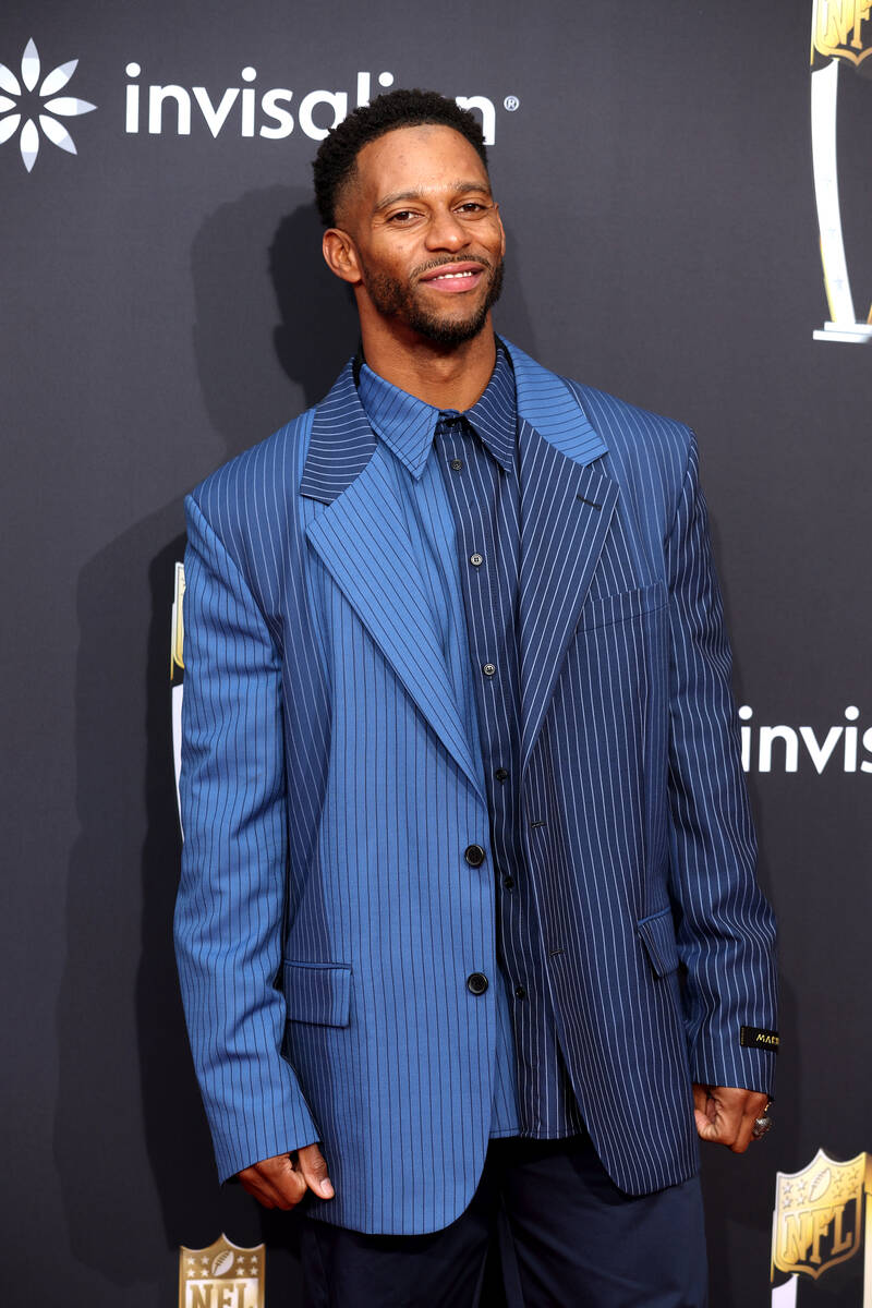 Former NFL player Victor Cruz walks on the red carpet before the annual NFL Honors awards show ...