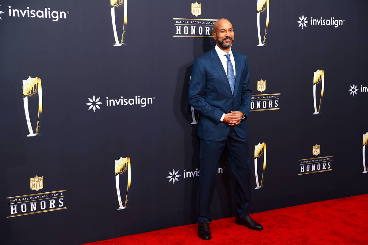 Keegan Micheal-Key, host of the show, poses on the red carpet before the annual NFL Honors awar ...
