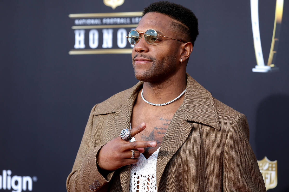Rodney McLoed of the Cleveland Browns walks on the red carpet before the annual NFL Honors awar ...