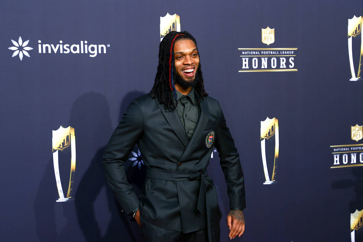 Damar Hamlin of the Buffalo Bills walks on the red carpet before the annual NFL Honors awards s ...