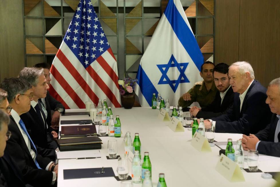U.S. Secretary of State Antony Blinken meets with former Israel Defense Forces (IDF) chief Gadi ...