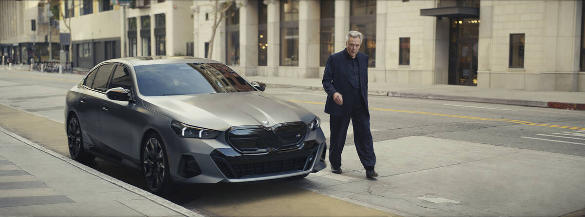 This image provided by BMW shows the BMW 2024 Super Bowl NFL football spot. (BMW via AP)