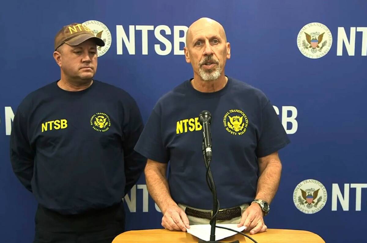 Michael Graham of the NTSB, which is investigating a deadly helicopter crash that happened in S ...