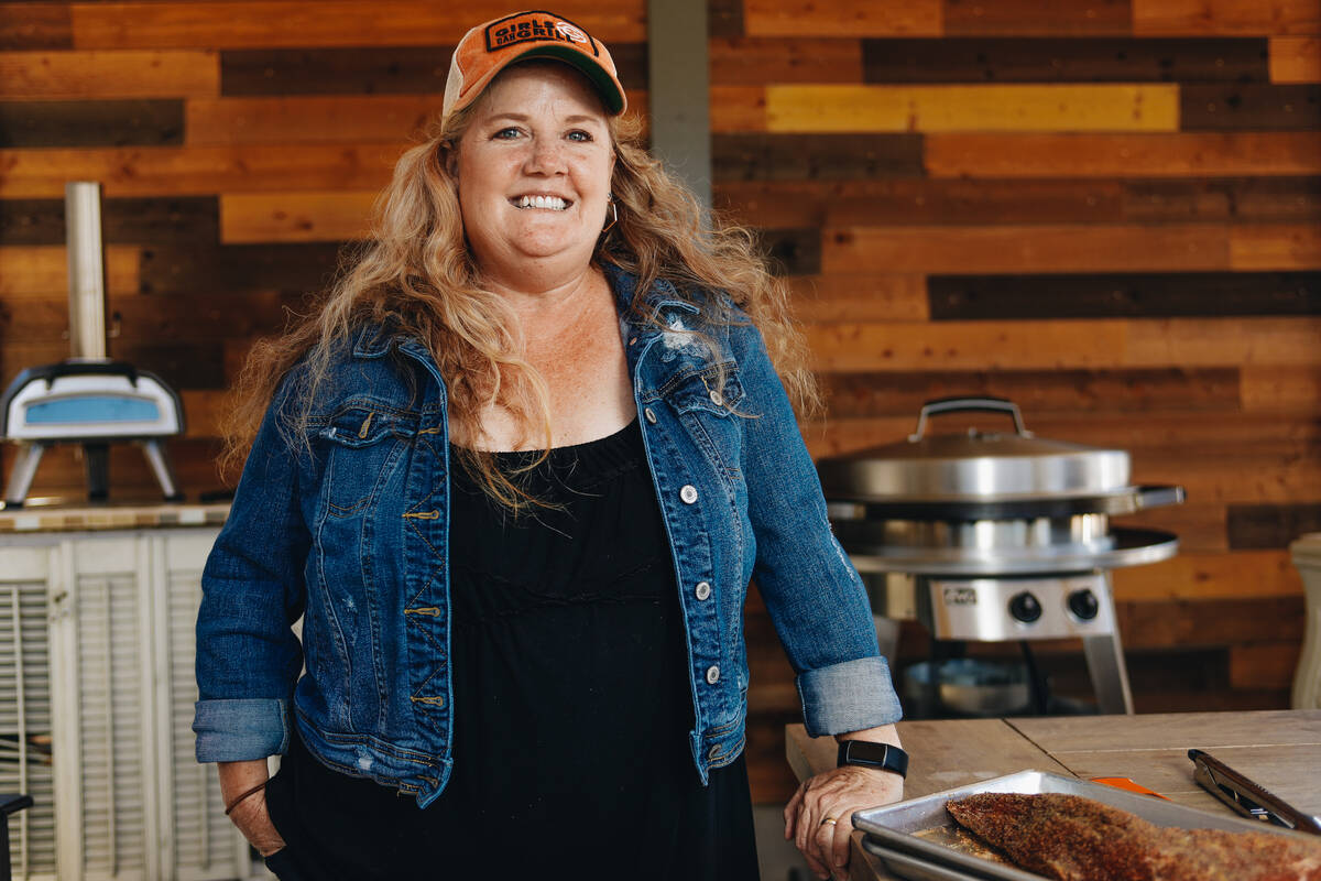 Christie Vanover of Las Vegas, the national barbecue expert and contestant on "Barbecue Brawl," ...