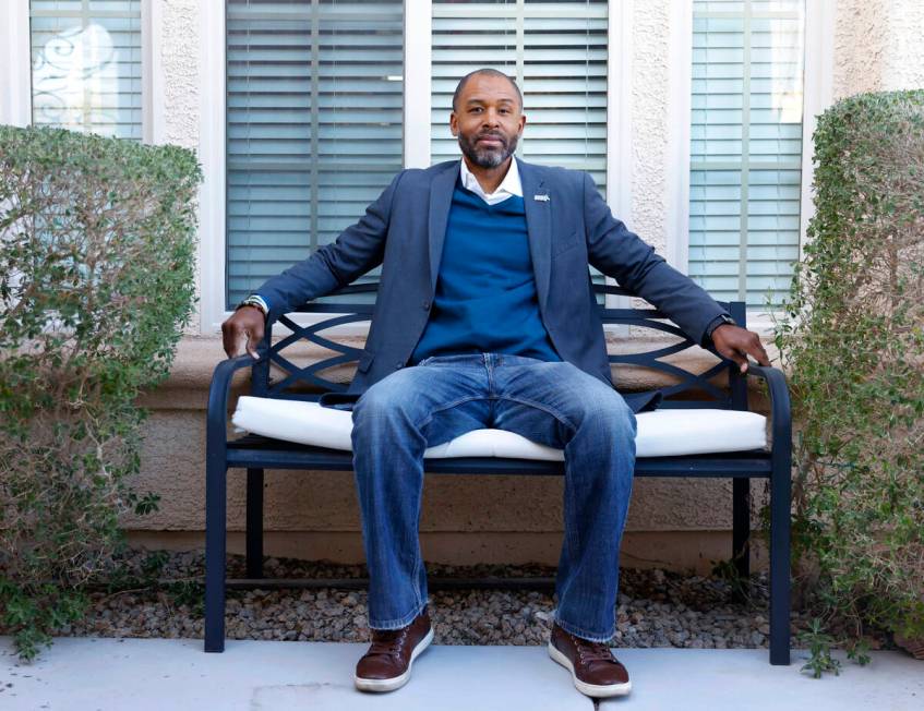 Sheldon Jacobs, a licensed marriage and family therapist, poses for a photo at his Las Vegas ho ...