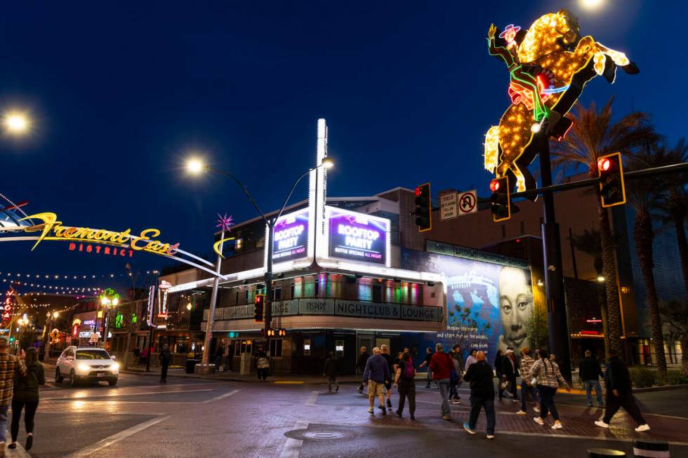 A commercial building that was owned by Tony Hsieh is pictured at Fremont Street and Las Vegas ...