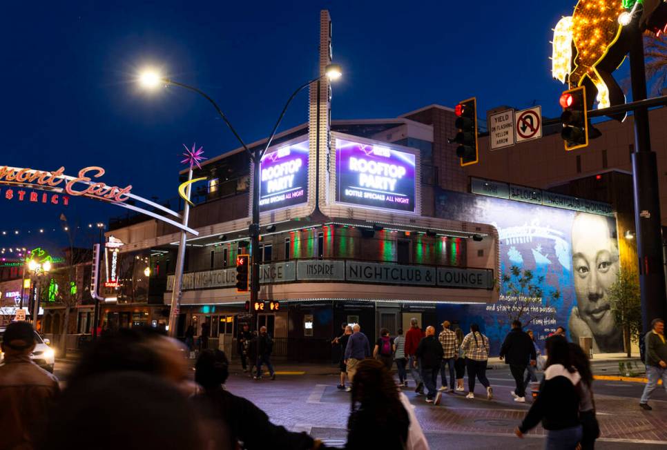 A commercial building that was owned by Tony Hsieh is pictured at Fremont Street and Las Vegas ...