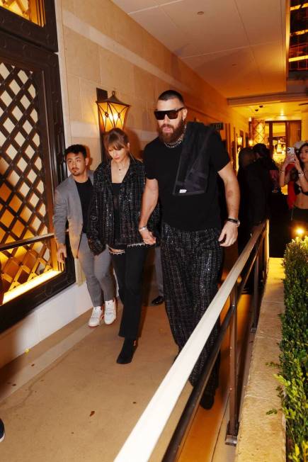 Taylor Swift and Travis Kelce at XS Nightclub. (Mike Kirschbaum/Wynn Las Vegas)