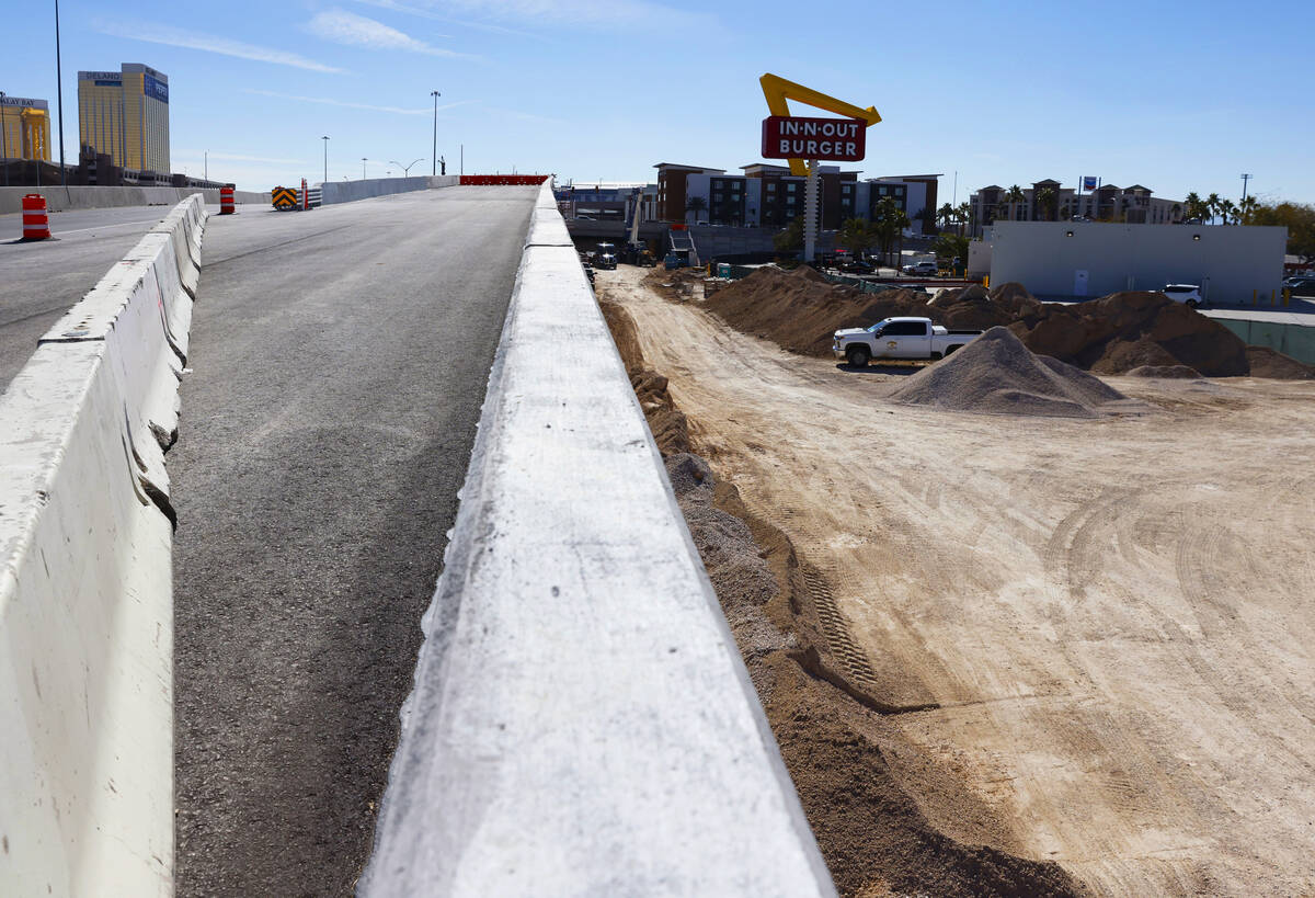 Construction is underway on Interstate 15 near Tropicana Avenue, as part of the Interstate 15-T ...
