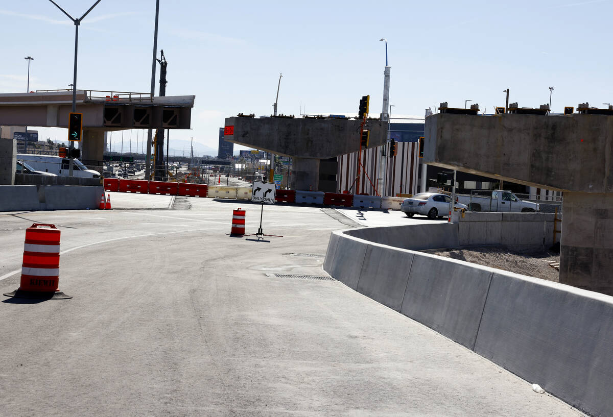 Construction is underway on Interstate 15 near Tropicana Avenue, as part of the Interstate 15-T ...