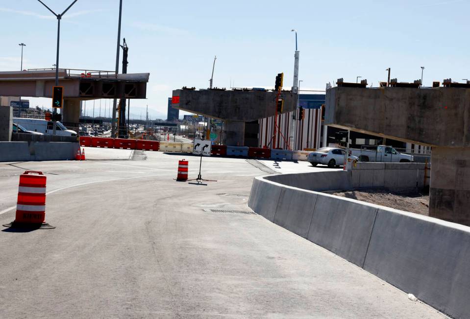 Construction is underway on Interstate 15 near Tropicana Avenue, as part of the Interstate 15-T ...