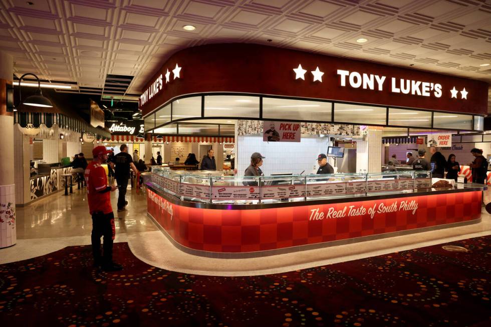 The new Canteen food court at the Rio in Las Vegas is shown on Tuesday, Feb. 13, 2024. (K.M. Ca ...