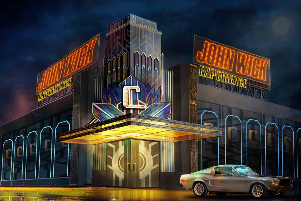 A rendering of the John Wick Experience, expected to open sometime in 2024 at Area15 in Las Veg ...