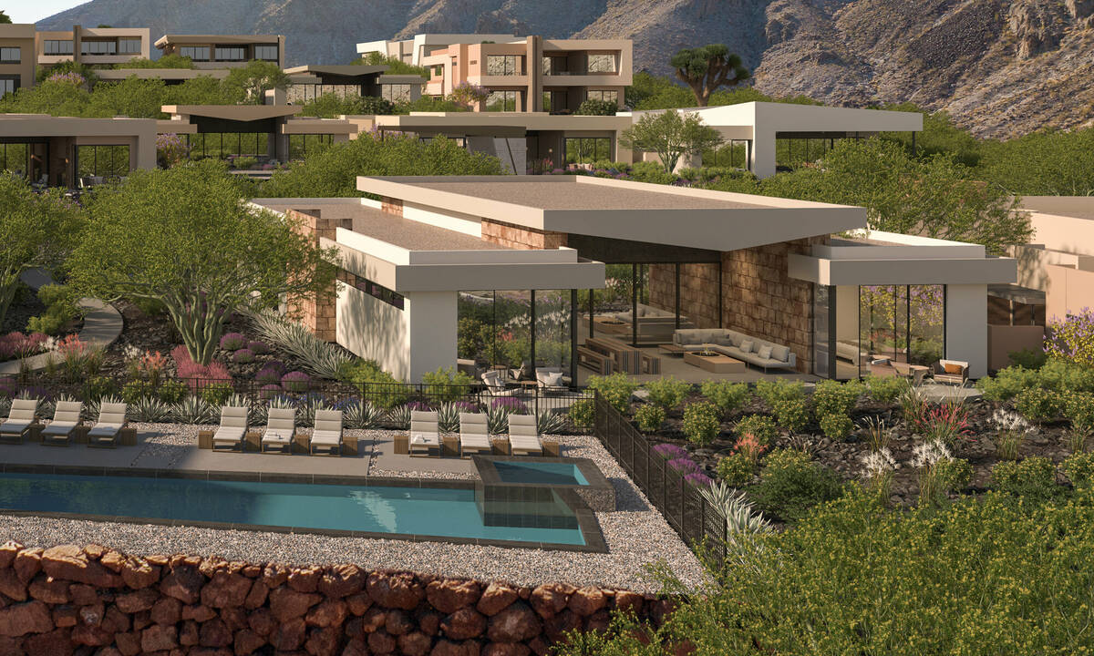 This rendering shows some of the homes that will be built for The Canyon project, which will fe ...