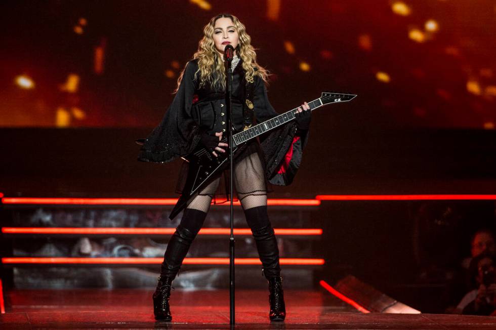 Madonna performs during her "Rebel Heart Tour" at the KFC Yum! Center on Jan. 16, 201 ...