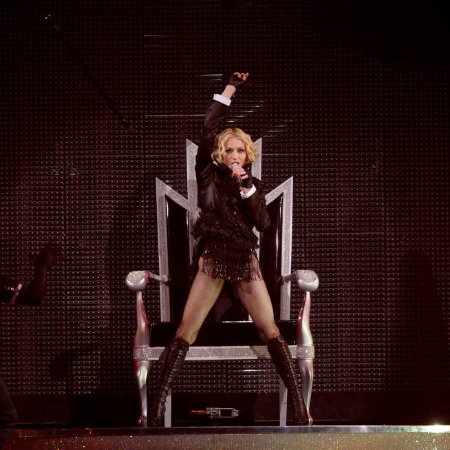 Madonna performs during the opening of the New York City leg of the Sticky & Sweet tour, held a ...