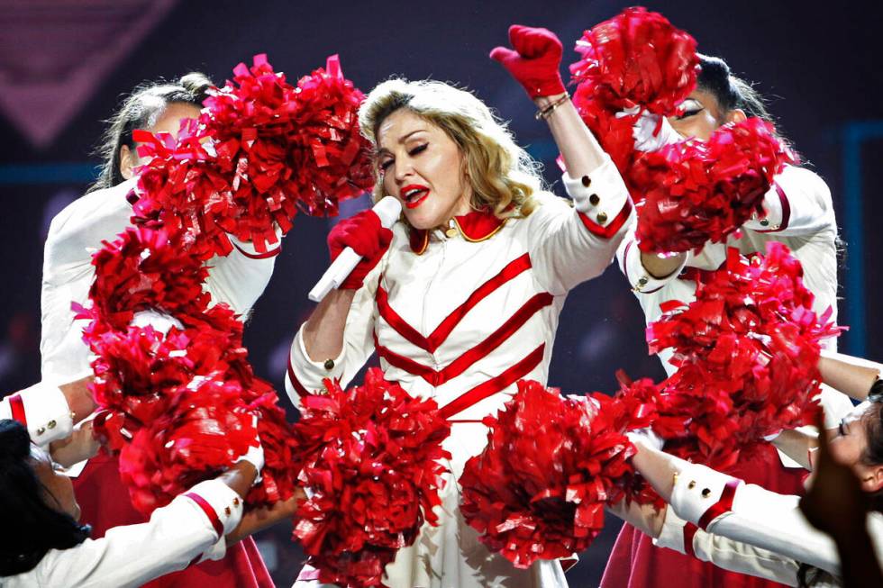 Madonna performs at the MGM Grand in Las Vegas Saturday, Oct. 13, 2012. The Material Girl retur ...