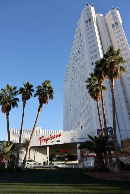 The Tropicana is shown on the Strip in Las Vegas on Monday, Jan. 29, 2024. (K.M. Cannon/Las Veg ...