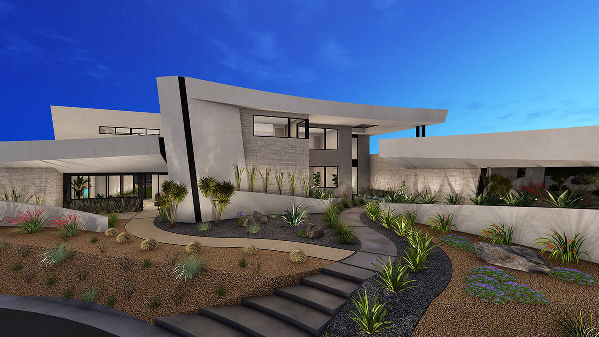 This artist's rendering of an Ascaya home shows what the mansion will look like when it is comp ...