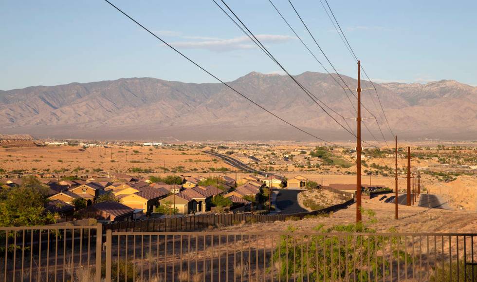 A view of Mesquite, which has a large population of retirees and an economy dependent on touris ...