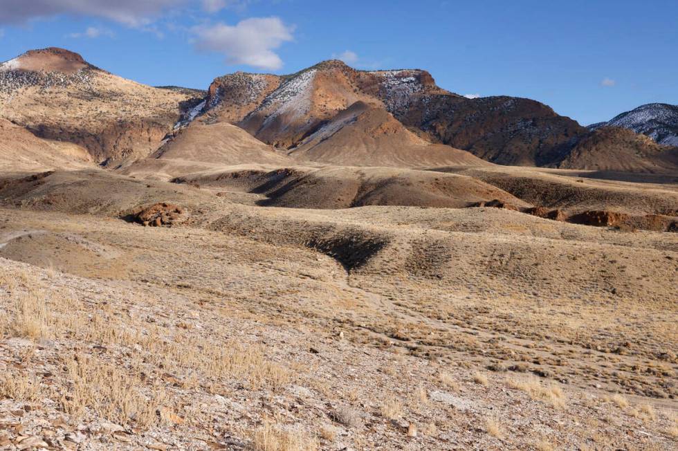 The Rhyolite Ridge lithium-boron mine project site is seen on Feb. 22, 2024, in Esmeralda Count ...