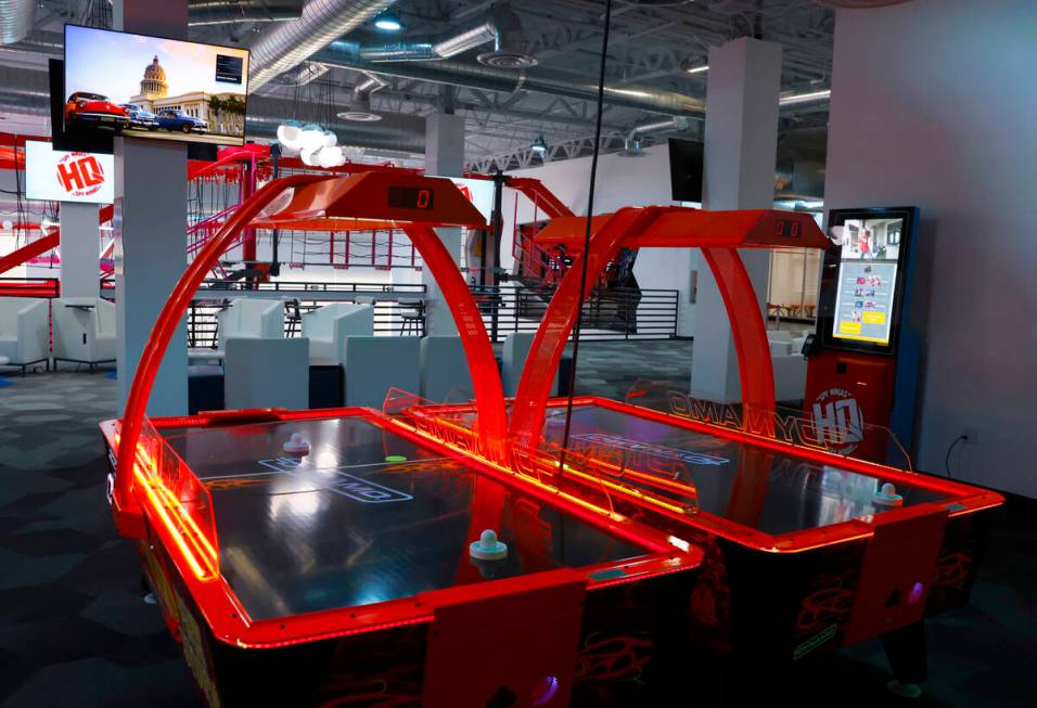 Air hockey tables at Spy Ninja HQ, the World's First YouTuber Theme Park, pictured, on Thursday ...