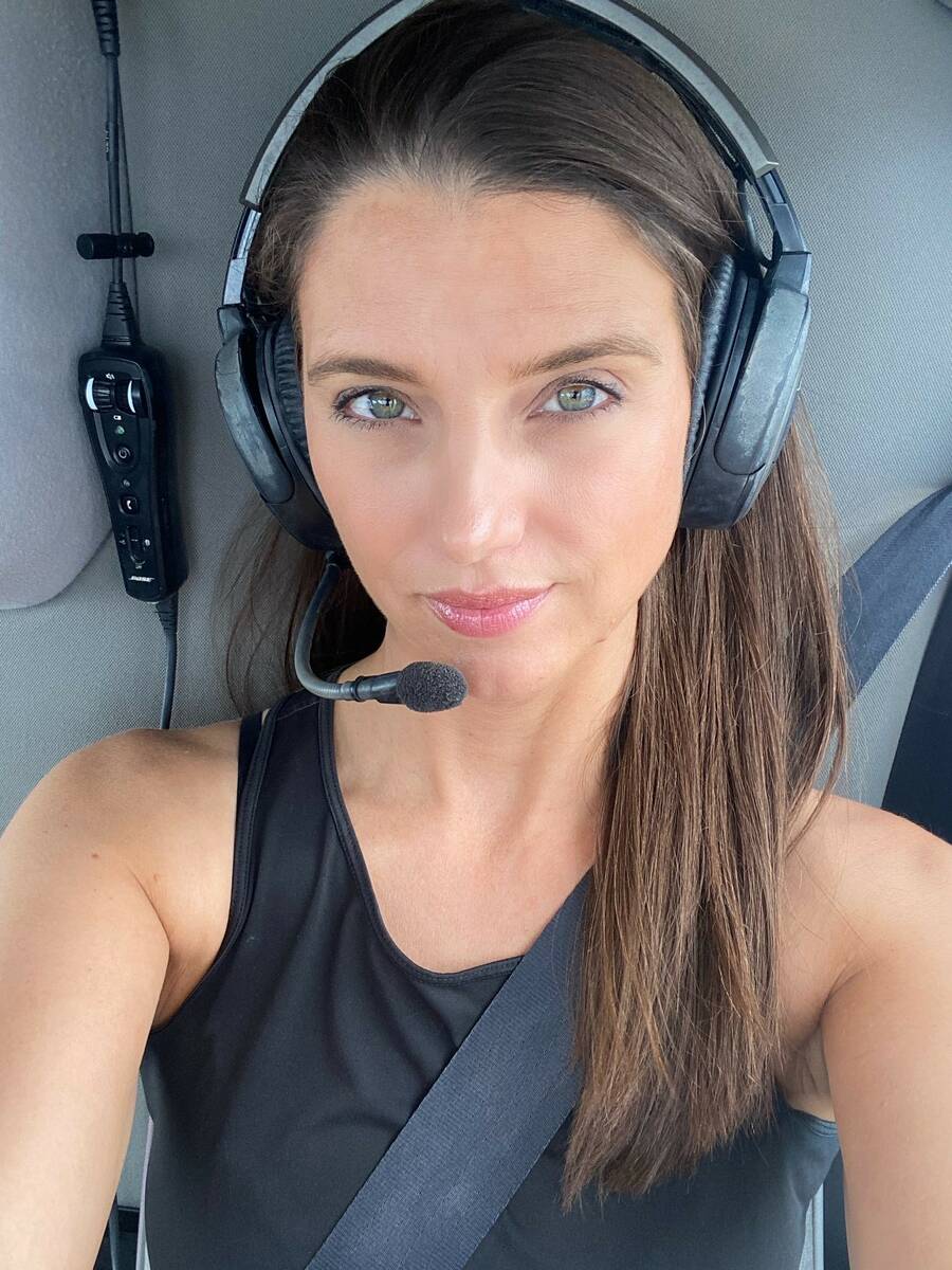 Kelly Curran, shown inside the Sky 3 helicopter, has been with KSNV News 3 since 2015. Her next ...