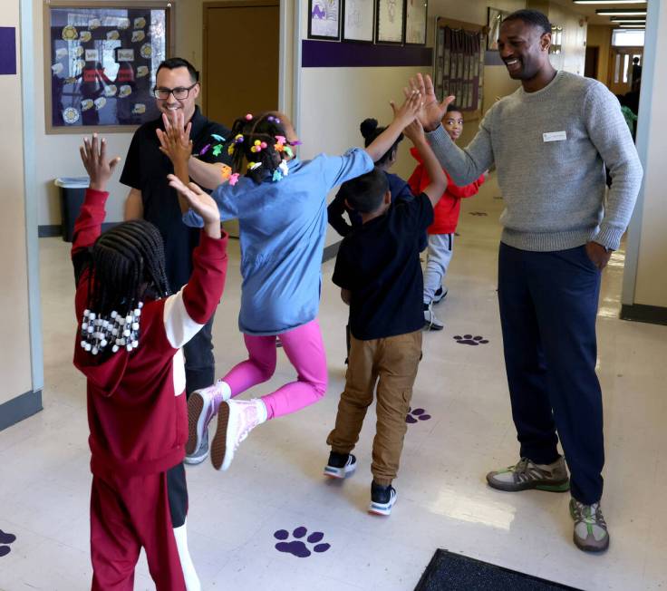 Communities In Schools of Southern Nevada Site Coordinators Joshua Rivera, left, and Raul Fenti ...