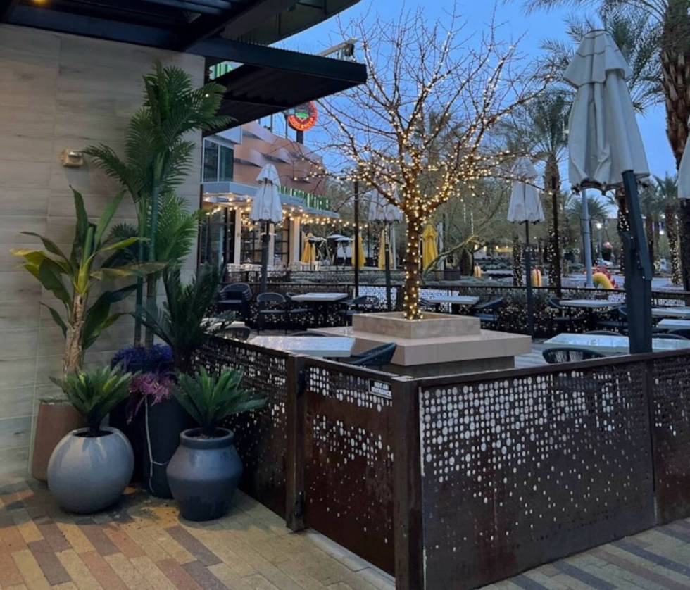 The patio at Fine Company in Downtown Summerlin. (Fine Company)