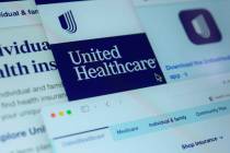Pages from the United Healthcare website are displayed on a computer screen in New York on Thur ...
