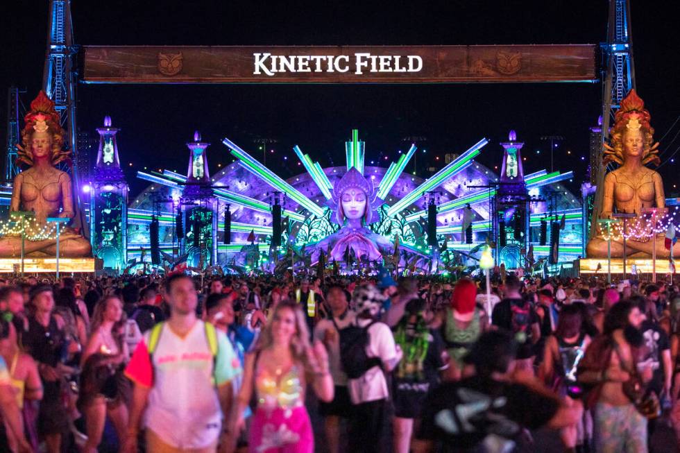 Kinetic Field is framed with art installations during the second day of electronic dance music ...