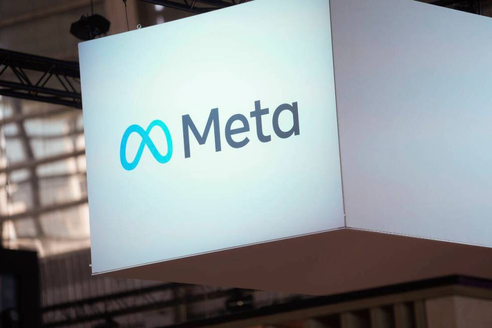 The Meta logo is seen at the Vivatech show in Paris, France, June 14, 2023. Users of Meta's Fac ...
