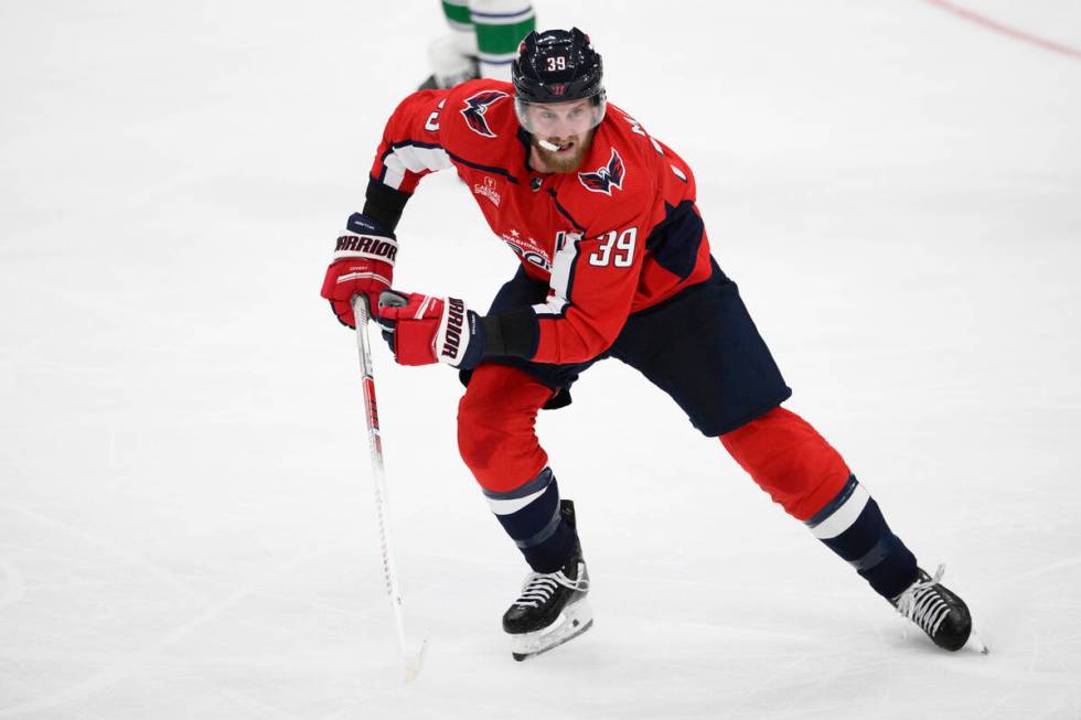 Washington Capitals right wing Anthony Mantha (39) in action during the third period of an NHL ...