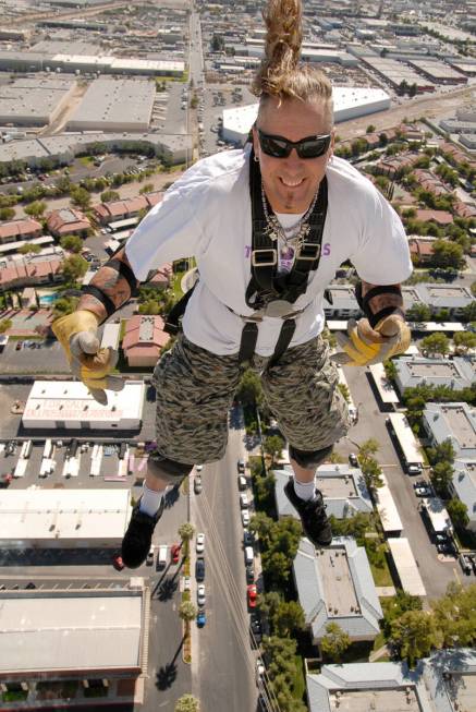 Las Vegas-based stuntman and character actor Rich Hopkins, shown here hanging out at work, decr ...