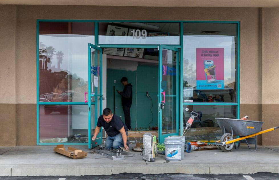 A Baskin-Robbins on West Sahara Ave. is temporarily closed for renovations on Tuesday, March 12 ...