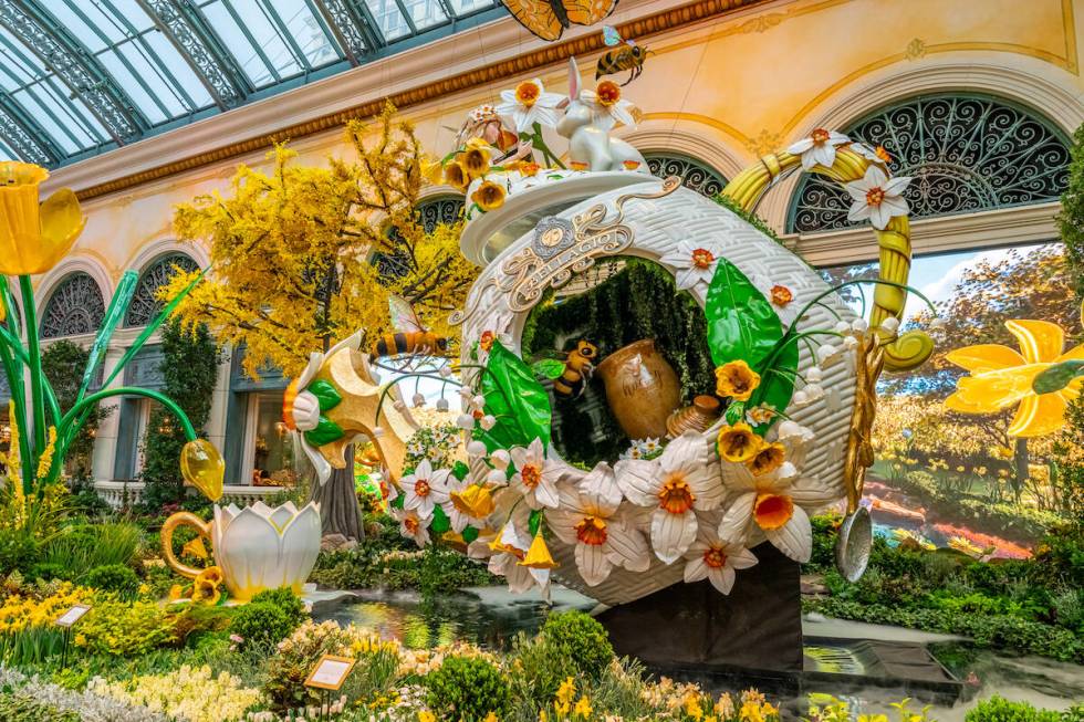 Bellagio Conservatory & Botanical Gardens "Teas and Tulips" display. (Courtesy MGM Resorts Inte ...