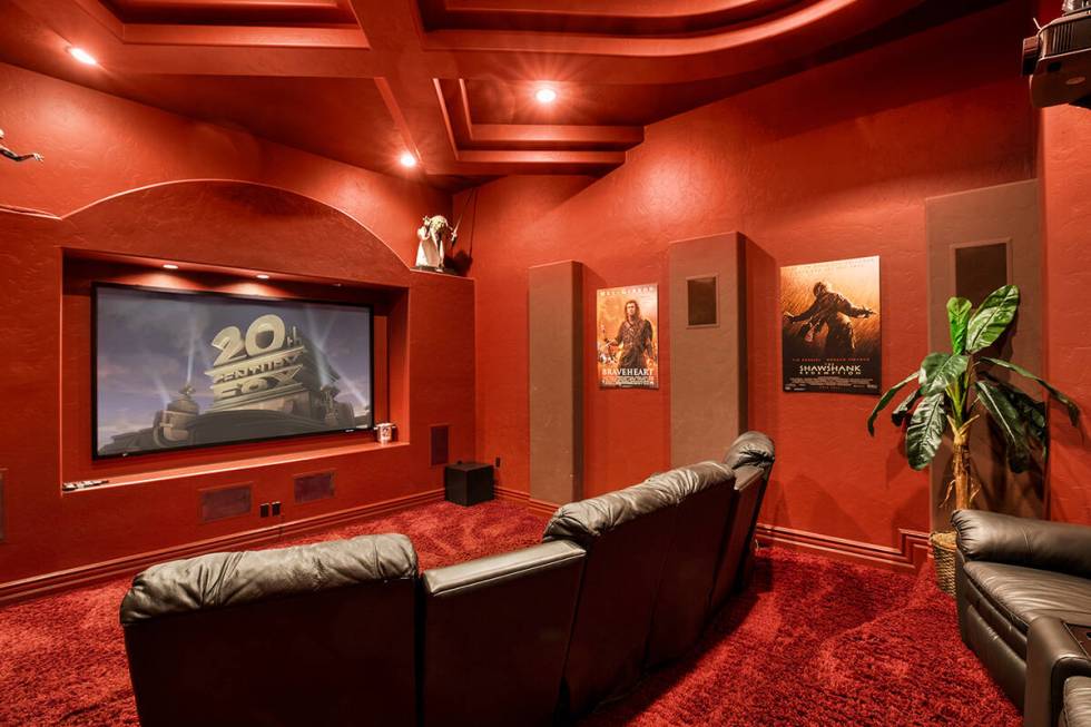 The Summerlin residence has a movie theater. (Luxury Estates International)