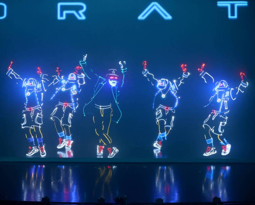 Light Balance performs during a preview of “America’s Got Talent: Live!” a ...