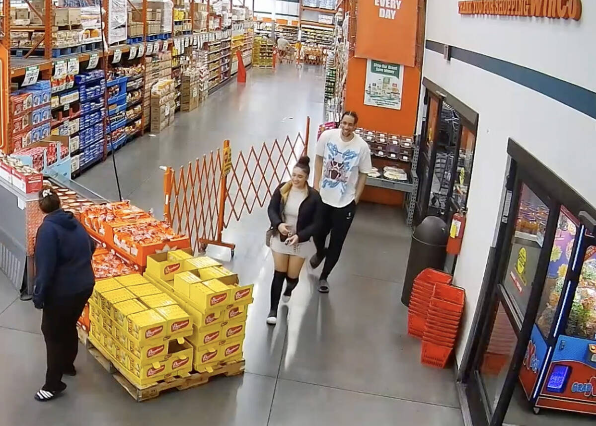 Chance Comanche and Sakari Harnden are seen on surveillance video entering a WinCo grocery stor ...