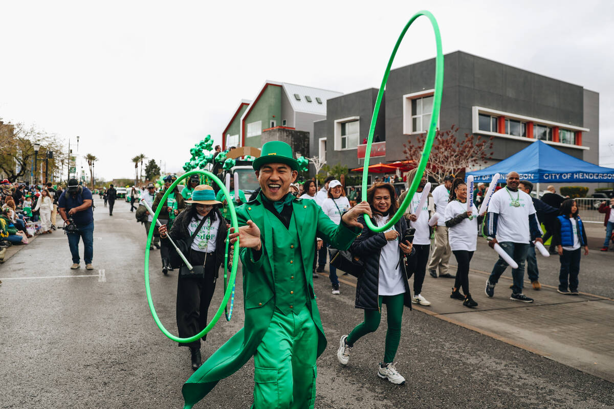 The St. Patrick’s Day parade makes its way through Water Street on Saturday, March 16, 2 ...