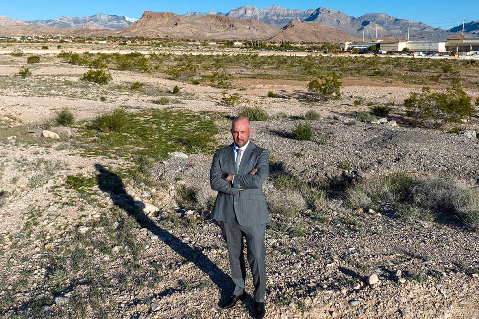 David O’Reilly, CEO of Howard Hughes Holdings, poses for a photo at the site of a potential S ...