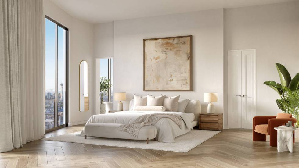 Renderings for the interior of the 32-story luxury condo high-rise Cello Tower in the Symphony ...