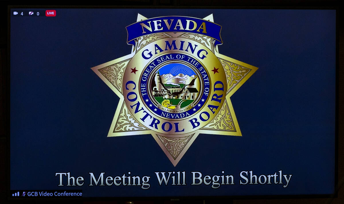 The Nevada Gaming Commission meeting will begin shortly on Thursday, March 21, 2024, in Las Veg ...