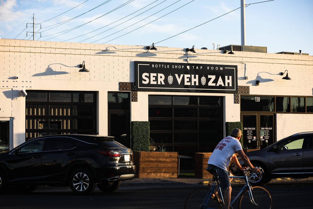 Servehzah Bottle Shop and Tap Room in the Arts District in Las Vegas, Tuesday, July 25, 2023. ( ...