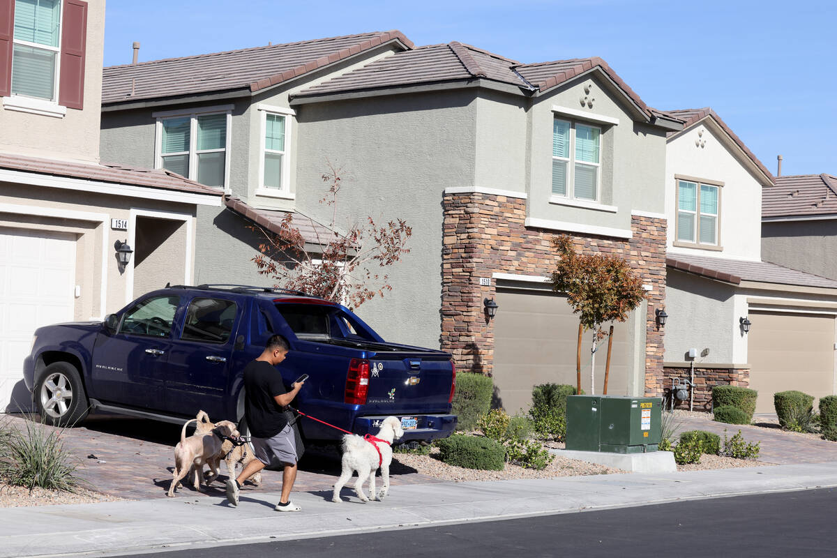 Homes are shown at the Kings Crossings neighborhood in North Las Vegas Tuesday, Nov. 14, 2023. ...