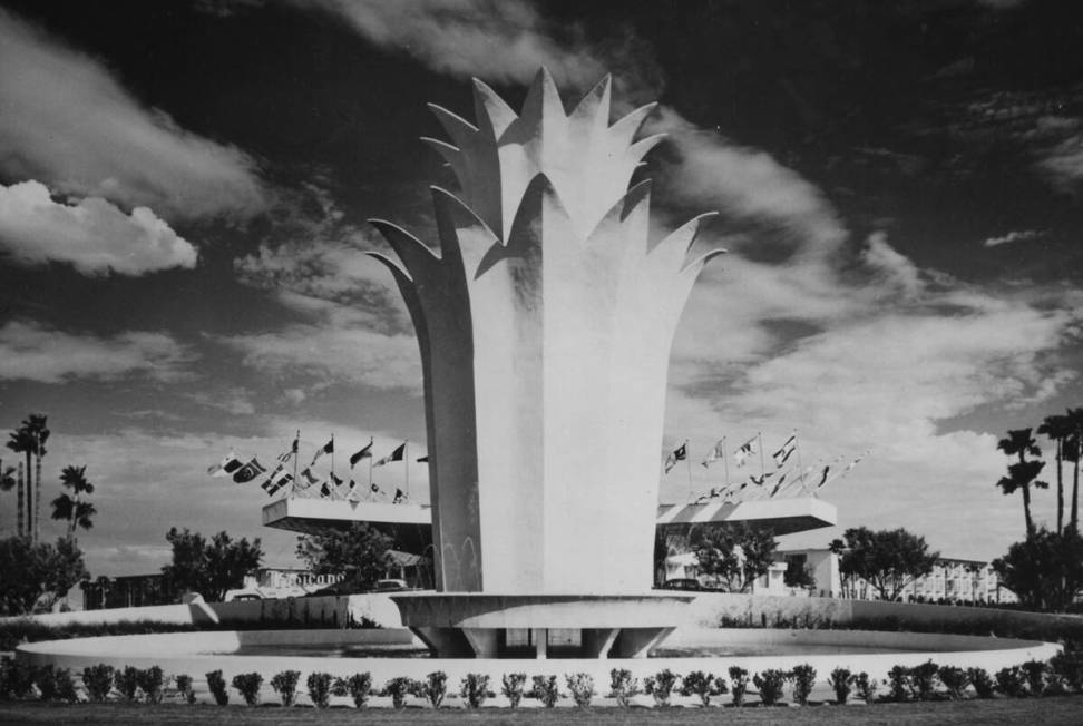 April 4, 1957: Tropicana Hotel's water cooling tower. (Las Vegas Review-Journal)